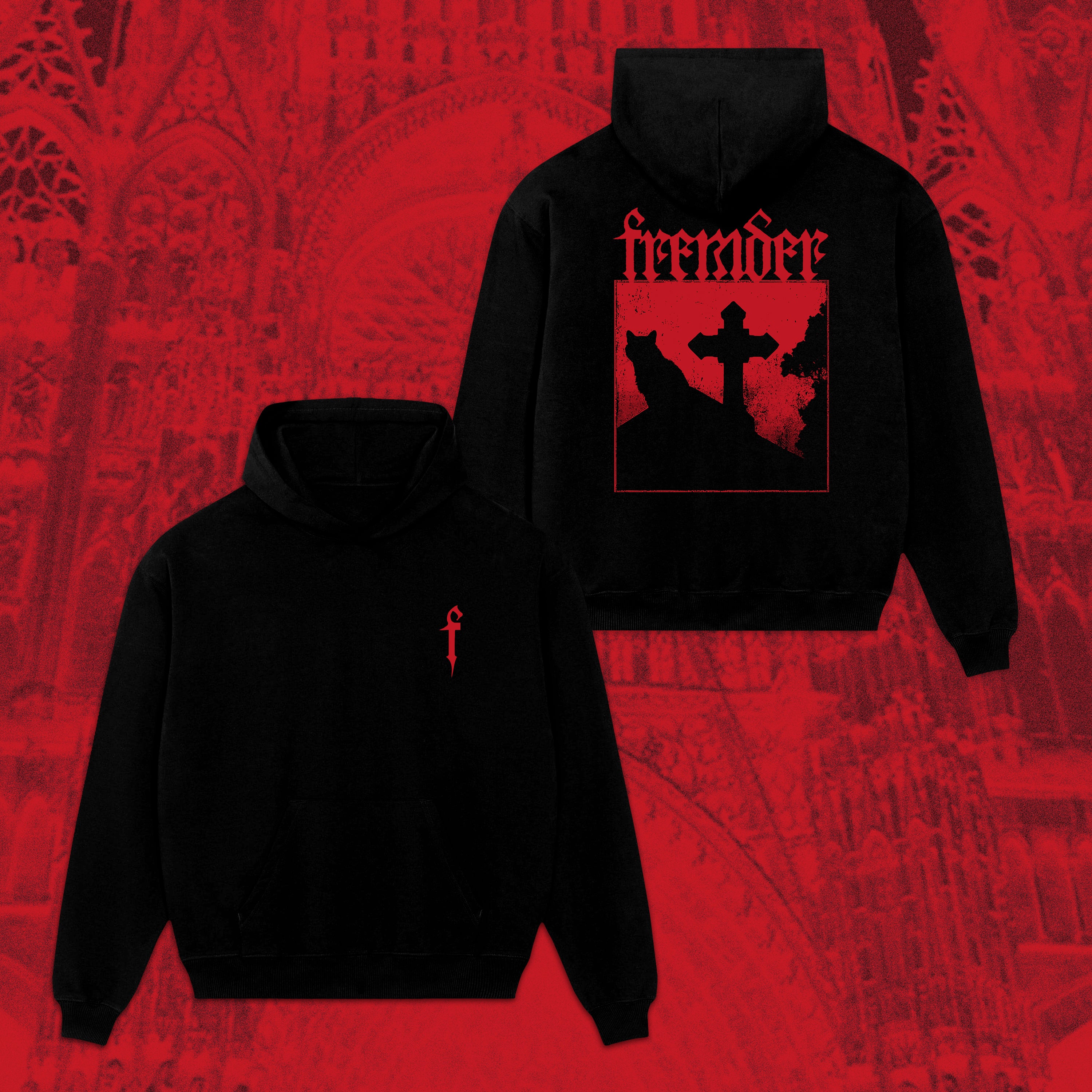 FREMDER Hoodie "9-Leben-Red-Edit"